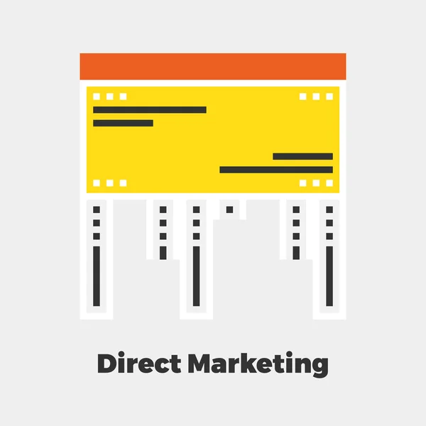 Icono de marketing directo — Vector de stock