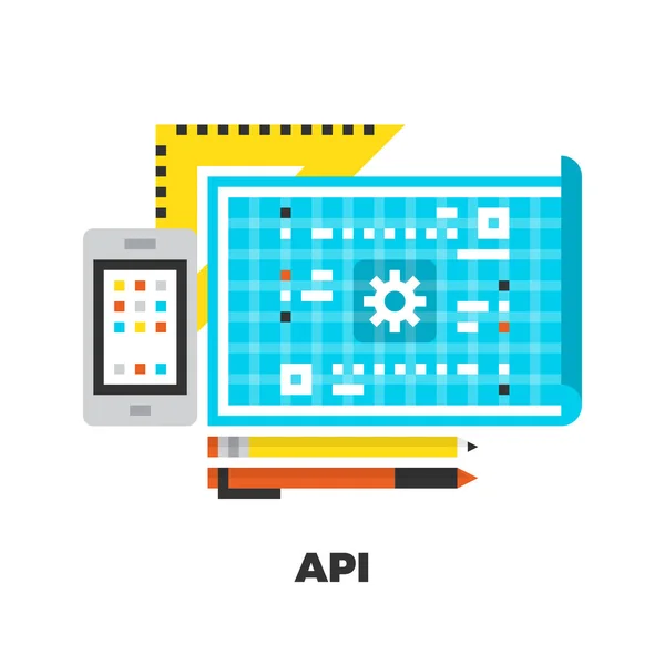 Icono de desarrollo API — Vector de stock