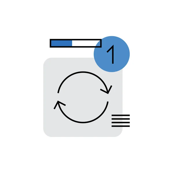 Sincronización de datos Monoflat Icono — Vector de stock