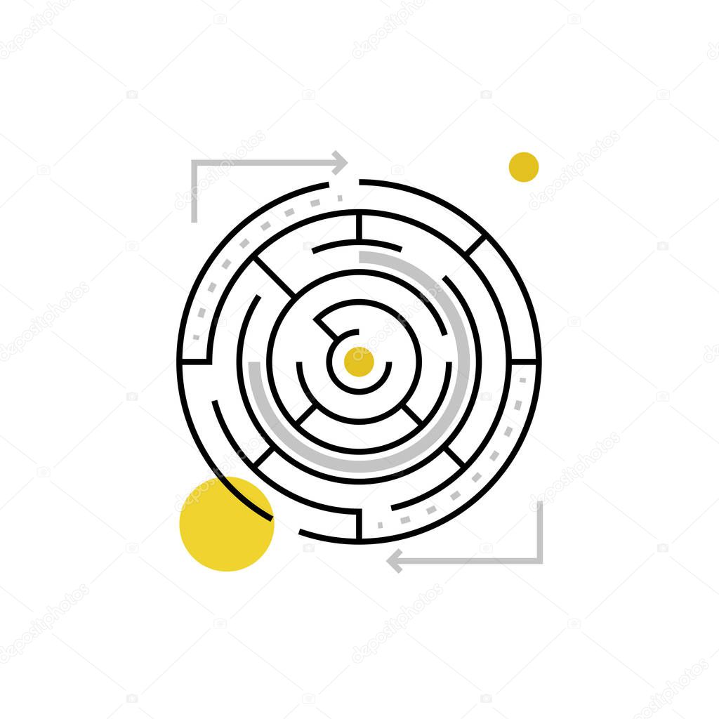 Maze Monoflat Icon