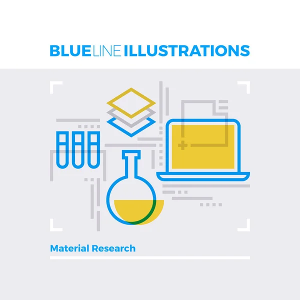 Material Pesquisa Blue Line Ilustração —  Vetores de Stock