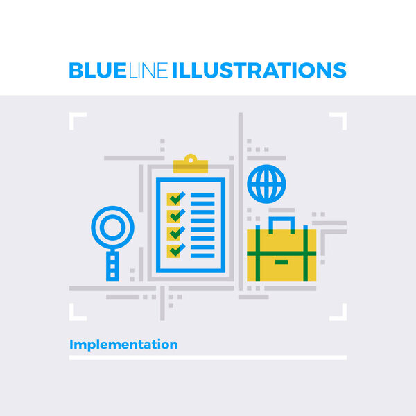 Implementation Blue Line Illustration