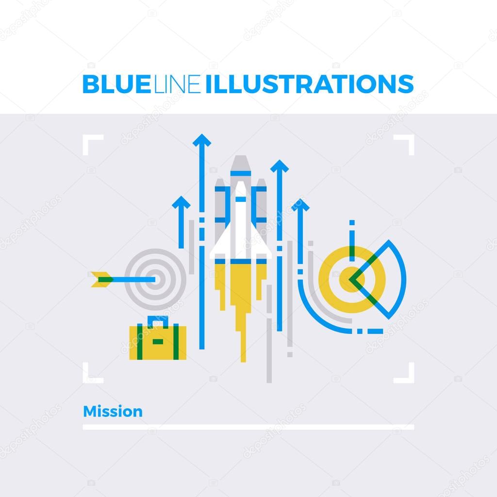 Mission Blue Line Illustration