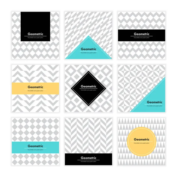 Diseño de tarjetas cuadradas — Vector de stock