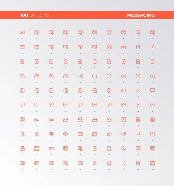Design della collezione di icone UI — Vettoriale Stock