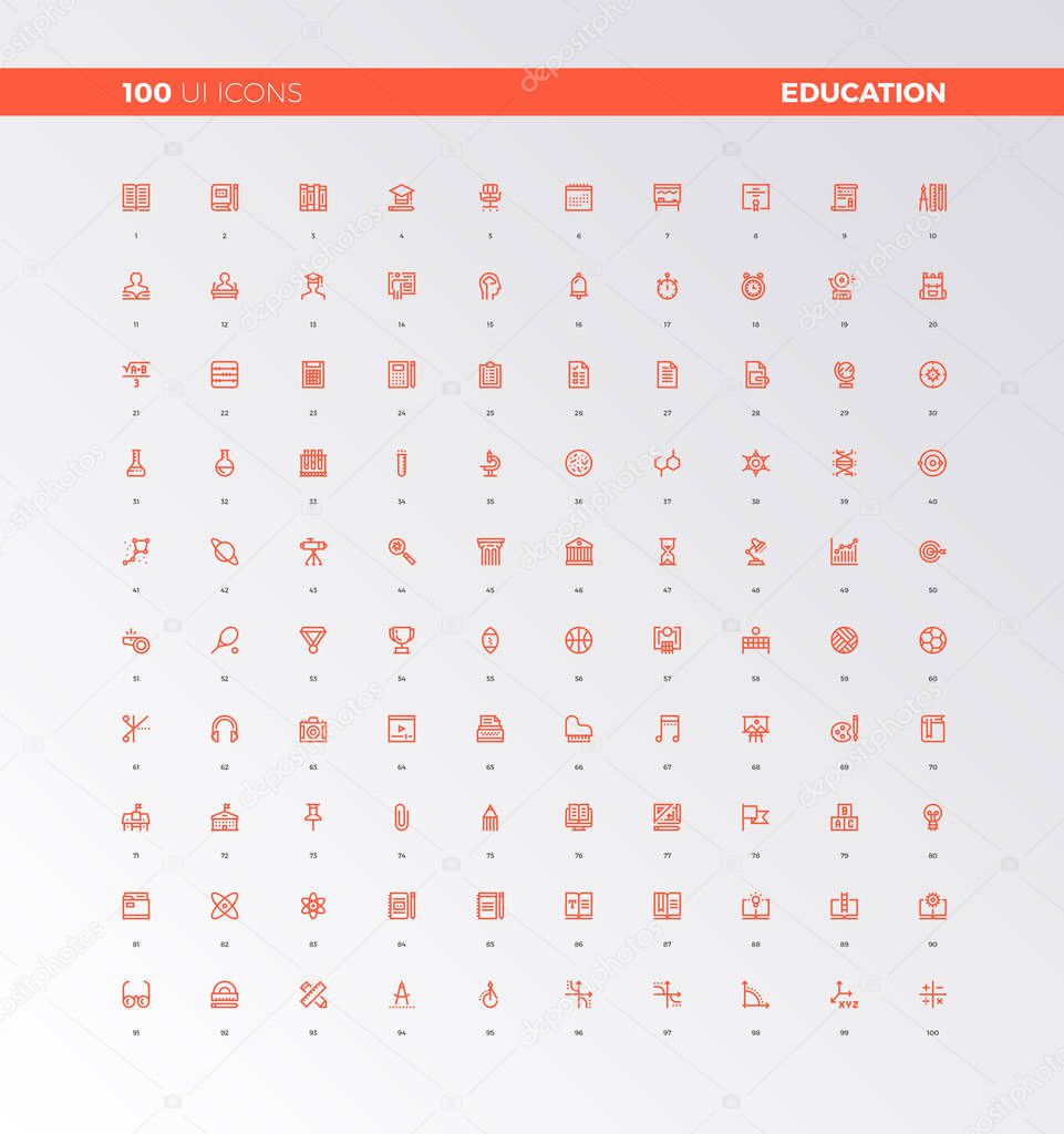 design of UI icons collection