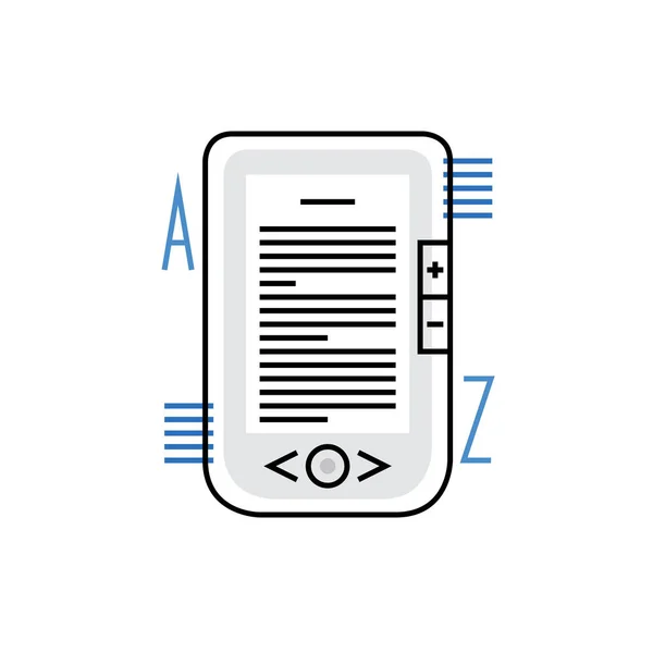 Icono de la tecnología ebook — Vector de stock