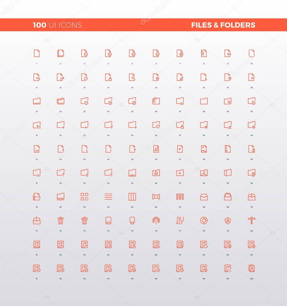 design of UI icons collection