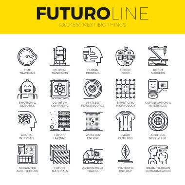 Sonraki büyük şeyler Futuro satır simgeler