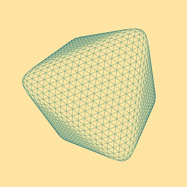 Oktaeder-Vektorillustration — Stockvektor