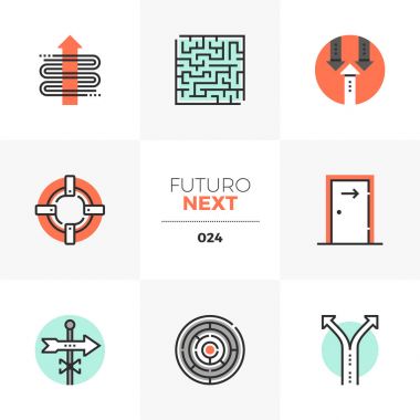 İş kavramları Futuro ileri ikonları/simgeleri