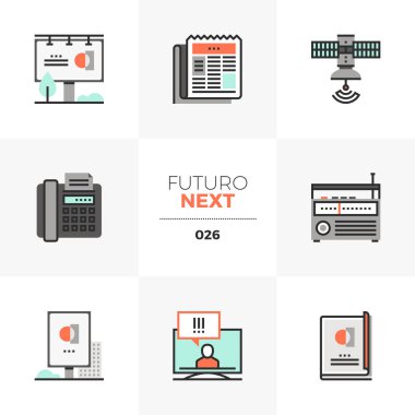 Ticari reklamlar Futuro ileri simgeler