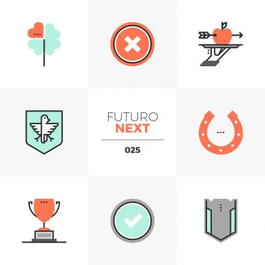 İş metafor Futuro ileri ikonları/simgeleri