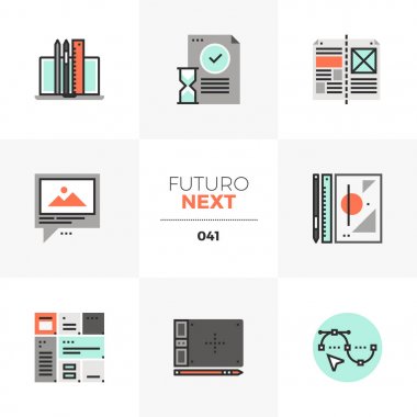 Dijital grafik Futuro ileri simgeler