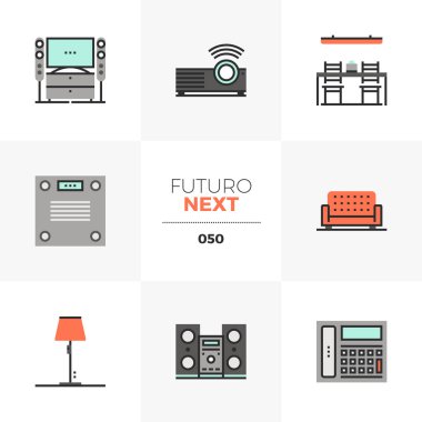 Mobilya ve elektronik Futuro ileri simgeler