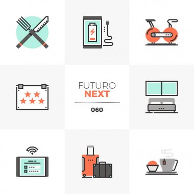 Otel konaklama Futuro ileri simgeler