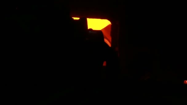 Molten Steel Casting Rolled Steel Production Metallurgical Works — Stock Video