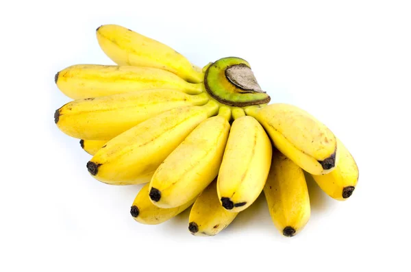 Banán gyümölcs elkülöníteni a fehér háttér fénykép. — Stock Fotó
