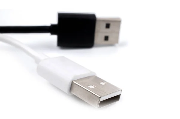 Usb plug isolado sobre fundo branco — Fotografia de Stock