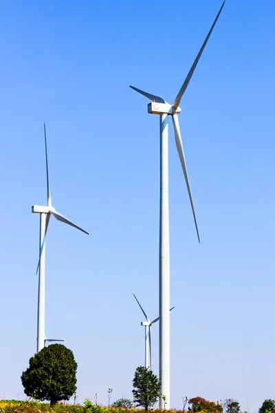 Eco power. Wind turbines generating electricity — Stock Photo, Image
