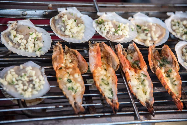 Yaz Barbekü kavramı deniz ürünleri.