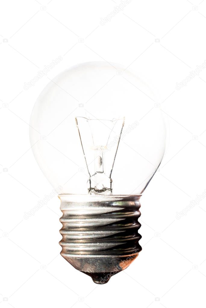 Light bulb isolate on white background.