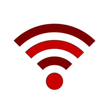 Wi-Fi sembol simge beyaz.