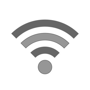 Wi-Fi sembol simge beyaz.