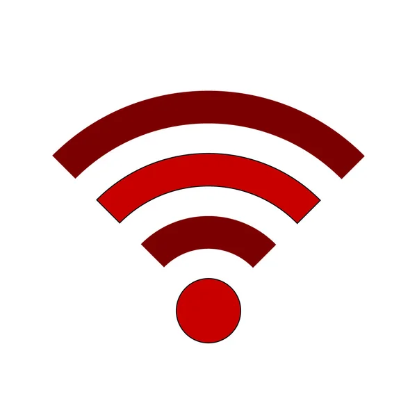 Pictograma simbolului Wi-Fi pe alb . — Vector de stoc