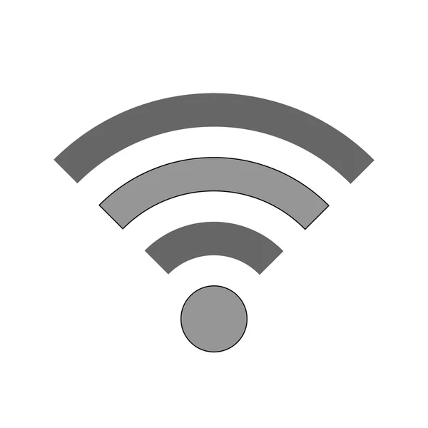 Wi-fi Symbol-Symbol auf weiß. — Stockvektor