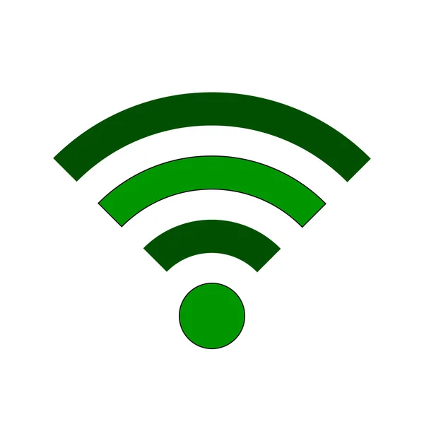 Pictograma simbolului Wi-Fi pe alb . — Vector de stoc