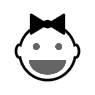 Beyaz bebek sembol simge.