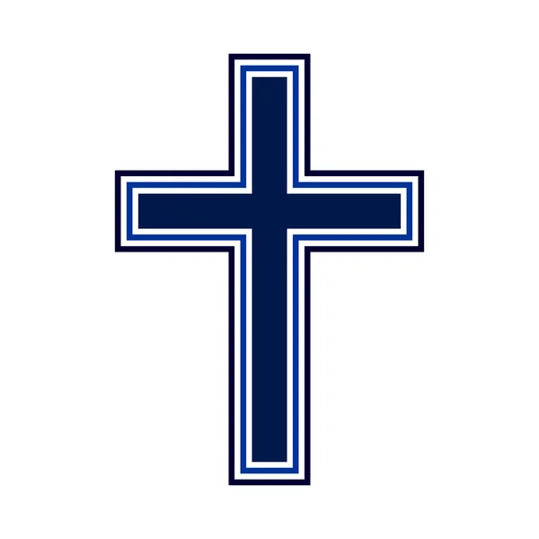 Religieuze cross symboolpictogram. — Stockvector