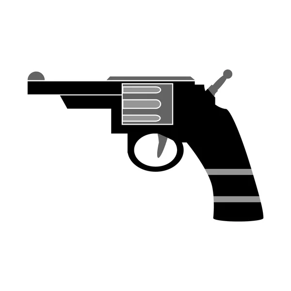 Icono del símbolo Revolver en blanco . — Archivo Imágenes Vectoriales