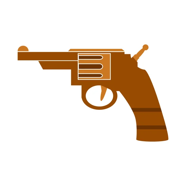 Icona simbolo Revolver sul bianco . — Vettoriale Stock