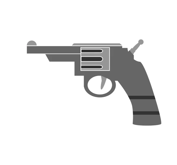 Icône symbole Revolver sur blanc . — Image vectorielle