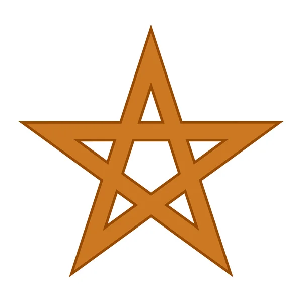 Pentagramm-Symbol auf weiß. — Stockvektor