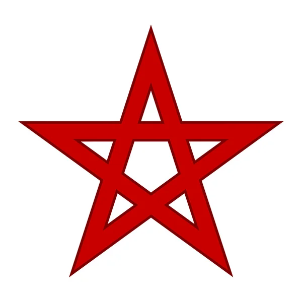 Pentagram symbolikon på vit. — Stock vektor
