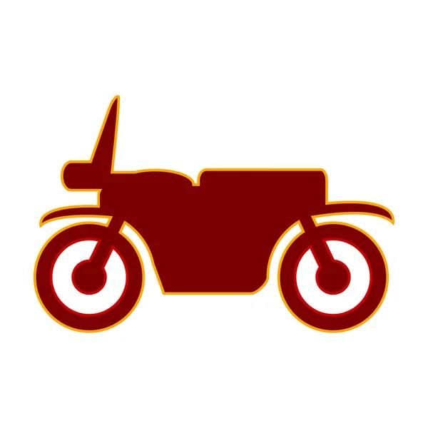 Μοτοσικλέτα σύμβολο εικονίδιο σε λευκό. — Διανυσματικό Αρχείο