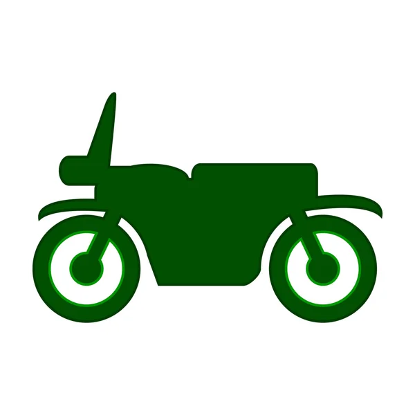 Icono de símbolo de motocicleta en blanco . — Archivo Imágenes Vectoriales