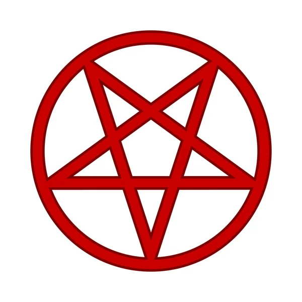 Icono de símbolo de Pentagrama en blanco . — Archivo Imágenes Vectoriales