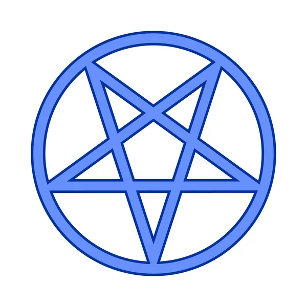 Icono de símbolo de Pentagrama en blanco . — Archivo Imágenes Vectoriales