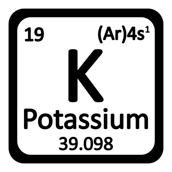 Иконка калия элемента периодической таблицы
.
