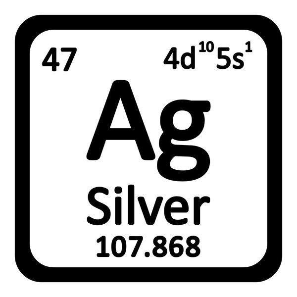 Серебристая иконка элемента периодической таблицы
.