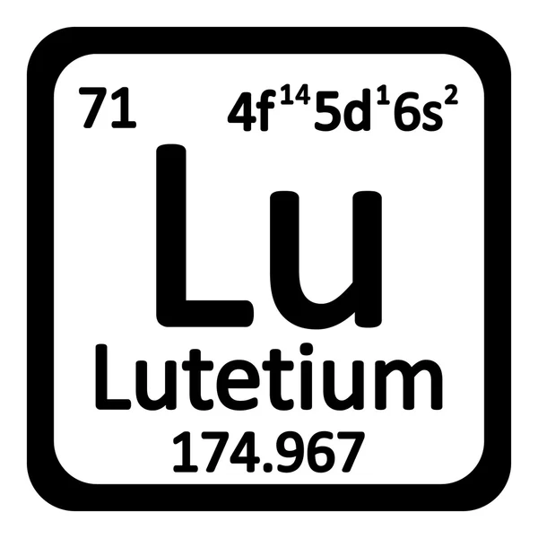 Periodic table elementu lutetu ikona. — Wektor stockowy