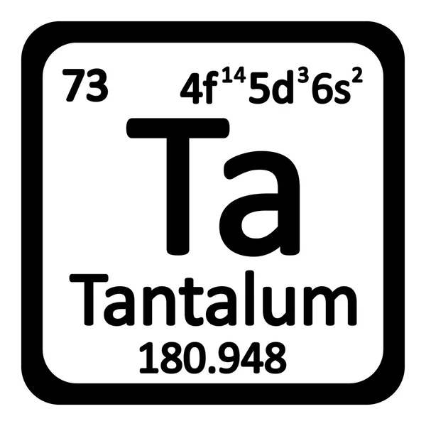 Periodiska systemet elementikon tantal. — Stock vektor