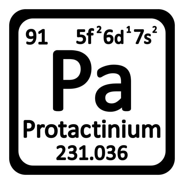 Periódusos elem protaktínium ikon. — Stock Vector