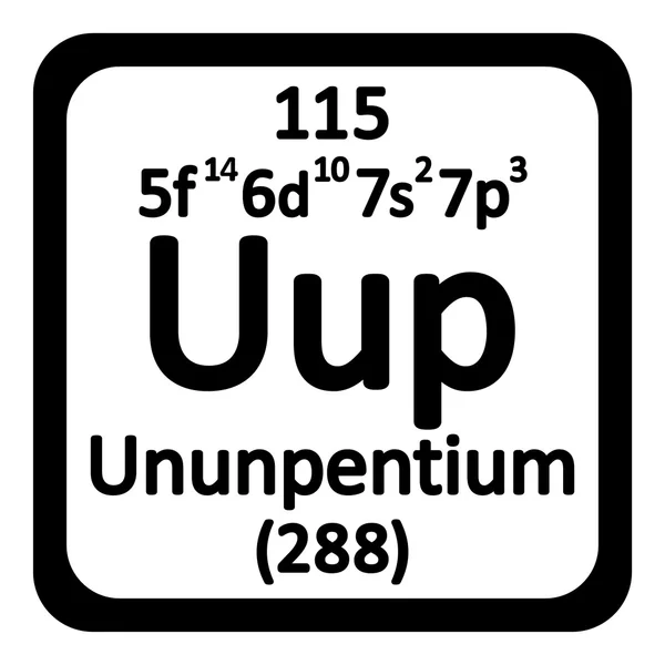 Periodensystem Element ununpentium Symbol. — Stockvektor