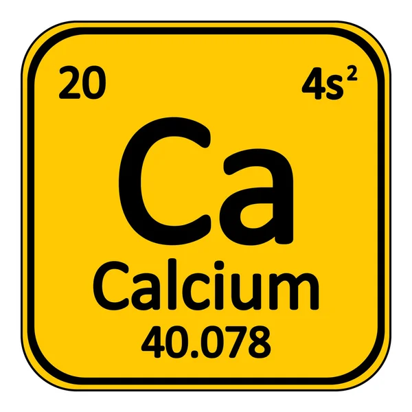 Pictogram van de kalk van het element van de periodieke tabel. — Stockvector