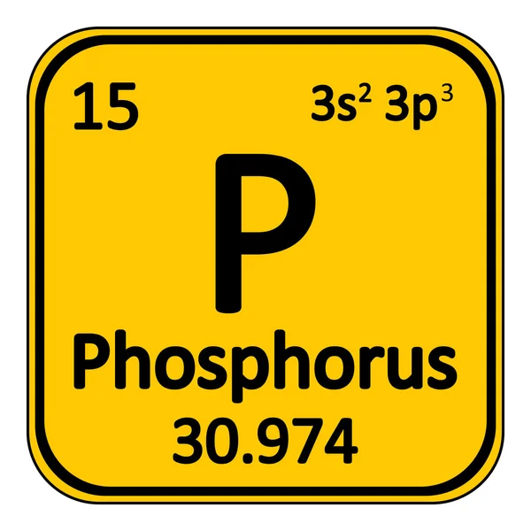 Elemento tabla periódica icono de fósforo . — Archivo Imágenes Vectoriales